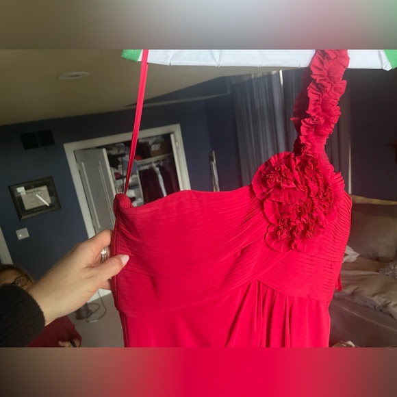 Red one shoulder BCBG Maxi Dress - Picture 3 of 6